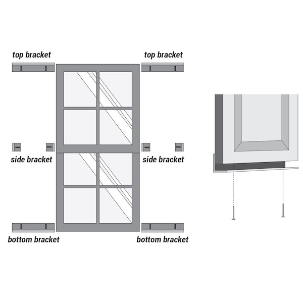 For 18 Wide Shutters Mounting Brackets For PVC, Composite & Wood Shutters